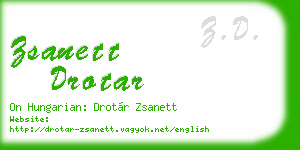 zsanett drotar business card