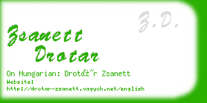 zsanett drotar business card